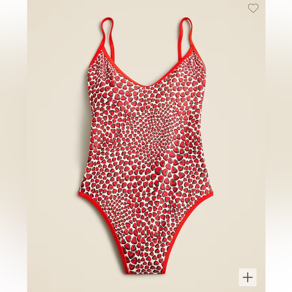 J. Crew 90s one piece swimsuit in reversible print